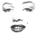 Portraitzeichnung Marilyn Monroe