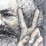 Portraitzeichnung Marx
