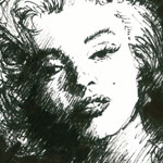Portraitzeichnung Marilyn Monroe